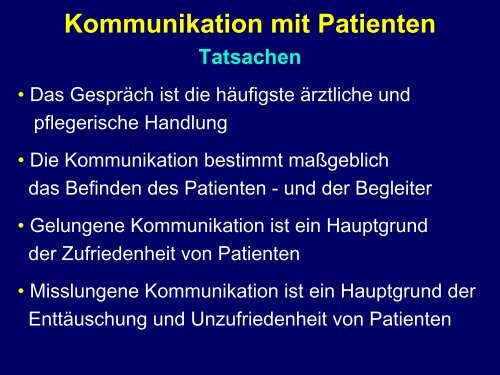 Kommunikation mit Patienten