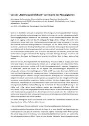 Call for Papers - Deutsche Gesellschaft für Erziehungswissenschaft