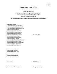 11.11.2013 Niederschrift Gemeinderat - Burgberg