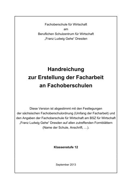 Facharbeit