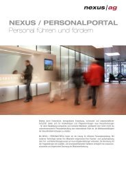 NEXUS / PERSONALPORTAL Personal führen und ... - Nexus AG