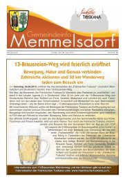 13-Brauereien-Weg wird feierlich eröffnet Bewegung ... - Memmelsdorf