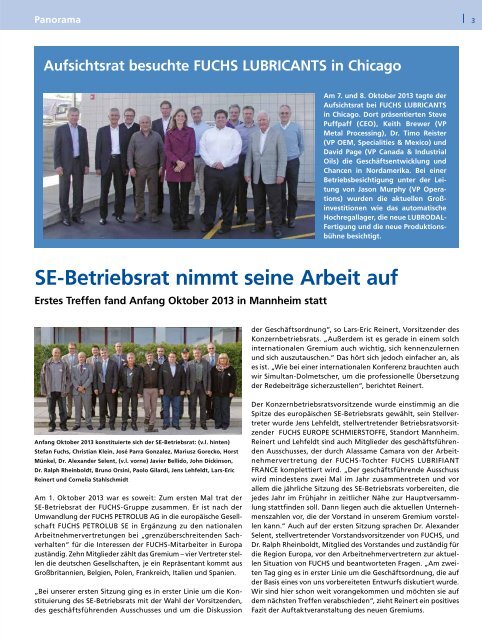 Ausgabe 3 - Fuchs Petrolub AG