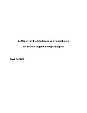 Leitfaden zur Erstellung von Hausarbeiten in der ...