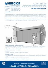 Technical description - Hufcor Deutschland GmbH