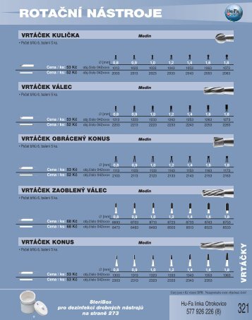 rotaÄnÃ­ nÃ¡stroje (800 kB) - Hu-Fa Dental