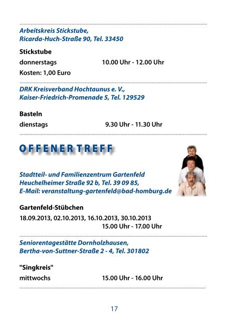 Veranstaltungskalender Sinfo September/Oktober ... - Bad Homburg