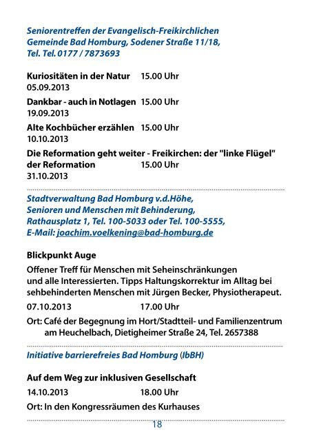 Veranstaltungskalender Sinfo September/Oktober ... - Bad Homburg