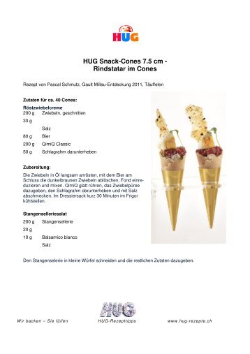 HUG Snack-Cones 7.5 cm - Rindstatar