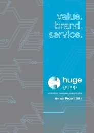 Annual Report 2011 - Huge Group