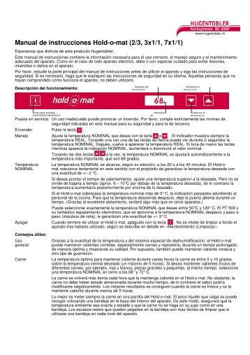 Manual de instrucciones Hold-o-mat (2/3, 3x1/1, 7x1/1)