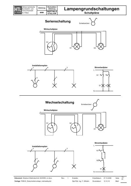 Serienschaltung Schaltplan