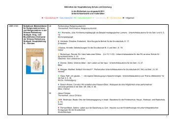 Bibliothek der Hauptabteilung Schule und ... - Bistum MÃ¼nster