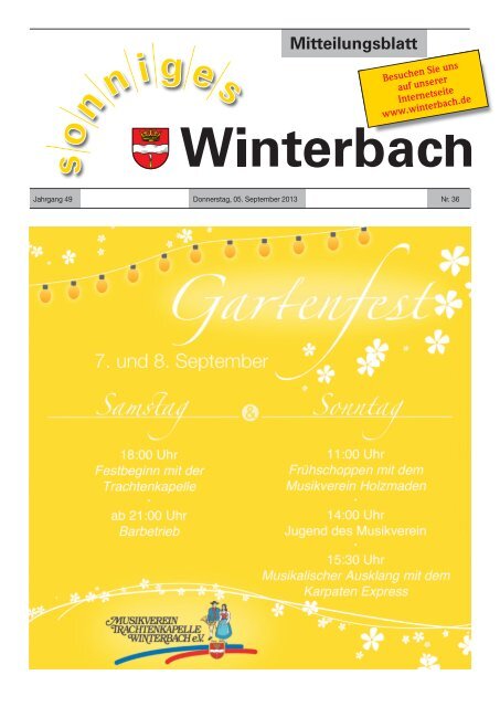 Mitteilungsblatt KW 36/2013 - Gemeinde Winterbach