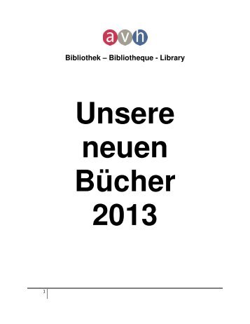 Bibliothek Neuanschaffungen 2013.pdf - Alexander von Humboldt ...