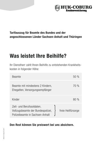 Was leistet Ihre Beihilfe? - Huk Coburg in Darmstadt