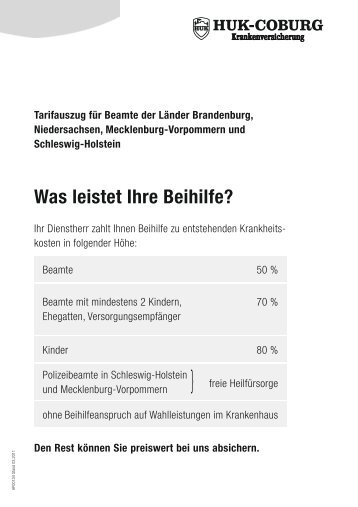 Was leistet Ihre Beihilfe? - Huk Coburg in Darmstadt