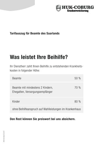 Was leistet Ihre Beihilfe? - Huk Coburg in Darmstadt