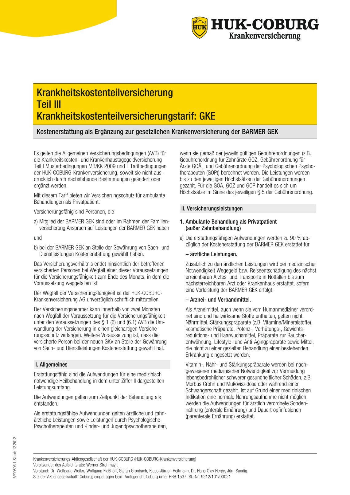 Private Haftpflichtversicherung | HUK-COBURG