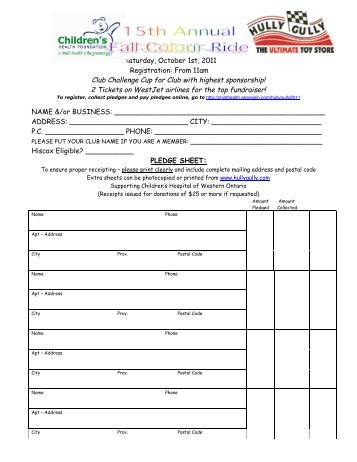 2011 pledge form - Hully Gully