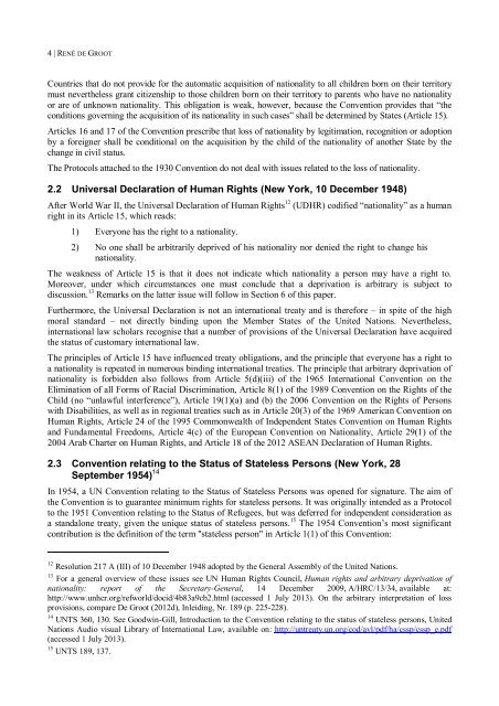 Survey on Rules on Loss of Nationality in International Treaties and ...