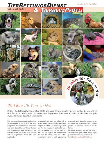 TRD-News Nr. 41 - TierRettungsDienst & Tierheim Pfötli