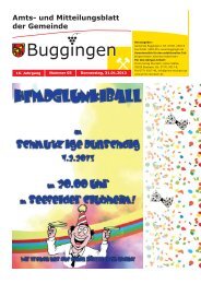 Amts- und Mitteilungsblatt der Gemeinde - Buggingen