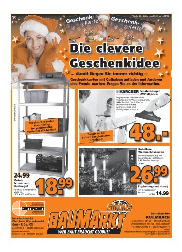 Die clevere Geschenkidee - Globus Baumarkt