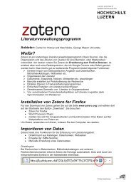 Zotero_032013 - Hochschule Luzern