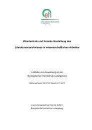 Literaturverzeichnis - Evangelische Hochschule Ludwigsburg