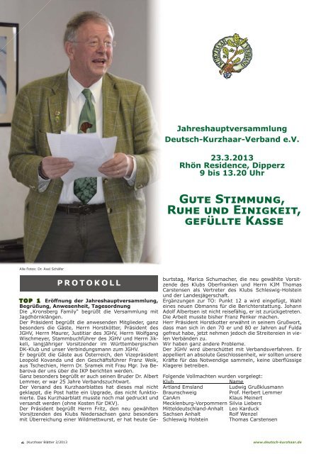 DKV-KH-Blatt-II-2013.indd - Deutsch-Kurzhaar-Verband e.V.