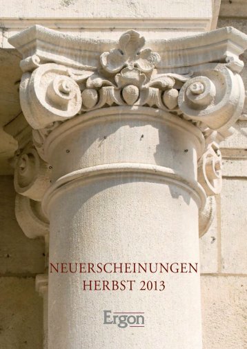 NEUERSCHEINUNGEN HERBST 2013 - Ergon Verlag