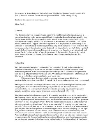 Afscheidsbundel van Santen .pdf - Universiteit Leiden