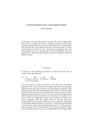 Pronominal doubling in Greek: a head-complement relation Dimitra ...