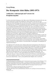 Der Komponist Alois Hába - Institut für soziale Dreigliederung