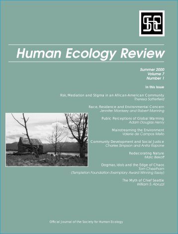 Public Perceptions of Global Warming - Human Ecology Review