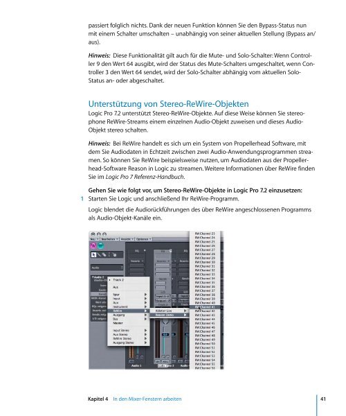 Neue Funktionen in Logic Pro 7.2 - Support - Apple