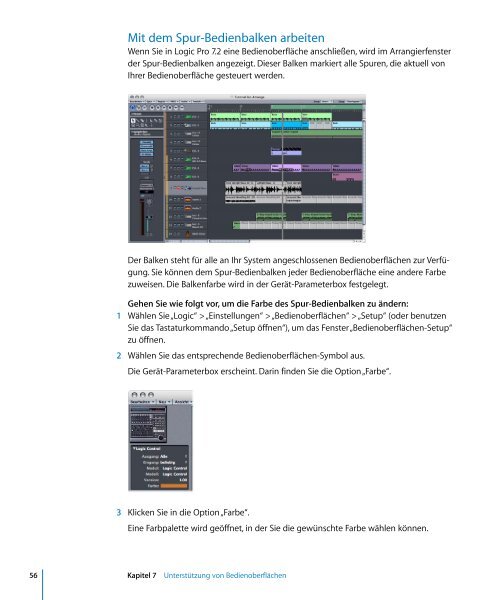 Neue Funktionen in Logic Pro 7.2 - Support - Apple