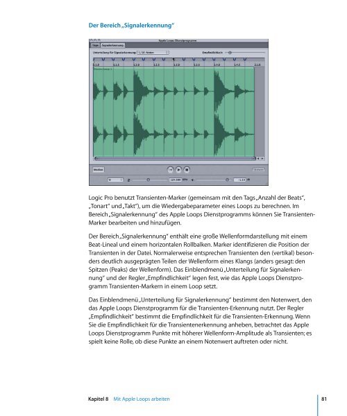 Neue Funktionen in Logic Pro 7.2 - Support - Apple