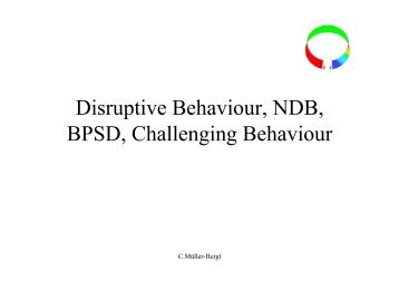 Disruptive Behaviour, NDB, BPSD, Challenging Behaviour