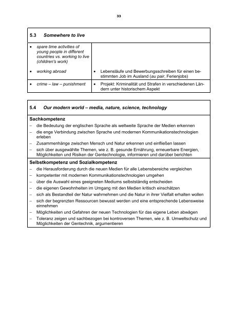 Rahmenplan Englisch - Bildungsserver Mecklenburg-Vorpommern