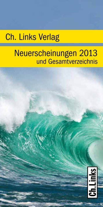 Gesamtverzeichnis Herbst 2013 - Ch. Links Verlag