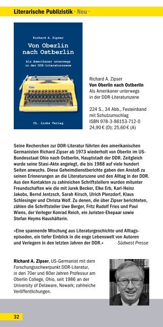 Gesamtverzeichnis Herbst 2013 - Ch. Links Verlag