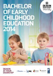 BaCHelor oF early CHildHood eduCation 2014 - Deakin University