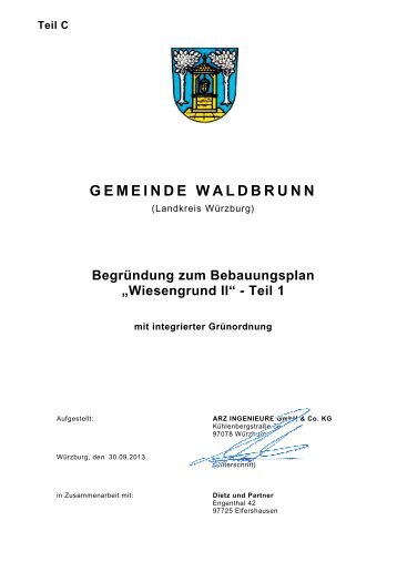 â€žWiesengrund IIâ€œ - Teil 1 - Gemeinde Waldbrunn in Unterfranken