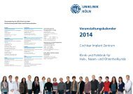 Veranstaltungskalender 2014 des CIK - Klinik und Poliklinik für Hals ...