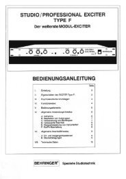 behringer studio exciter type f anleitung.pdf - Deep!sonic