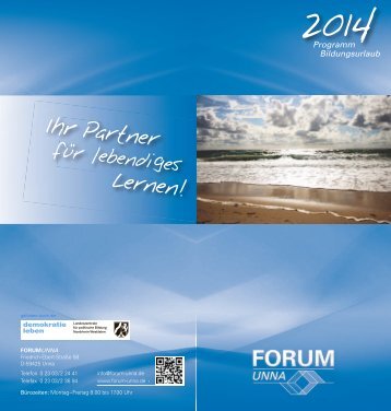 Bildungsurlaubsprogramm - Forum Unna