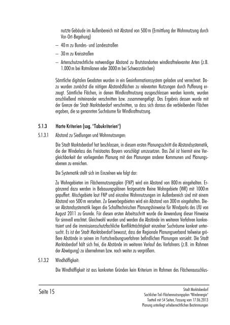 FlÃ¤chennutzungsplan-Windenergie Text - Stadt Marktoberdorf