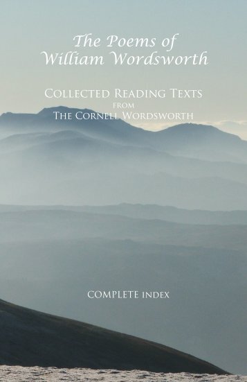 The Poems of William Wordsworth - Humanities-Ebooks